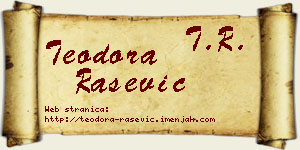 Teodora Rašević vizit kartica
